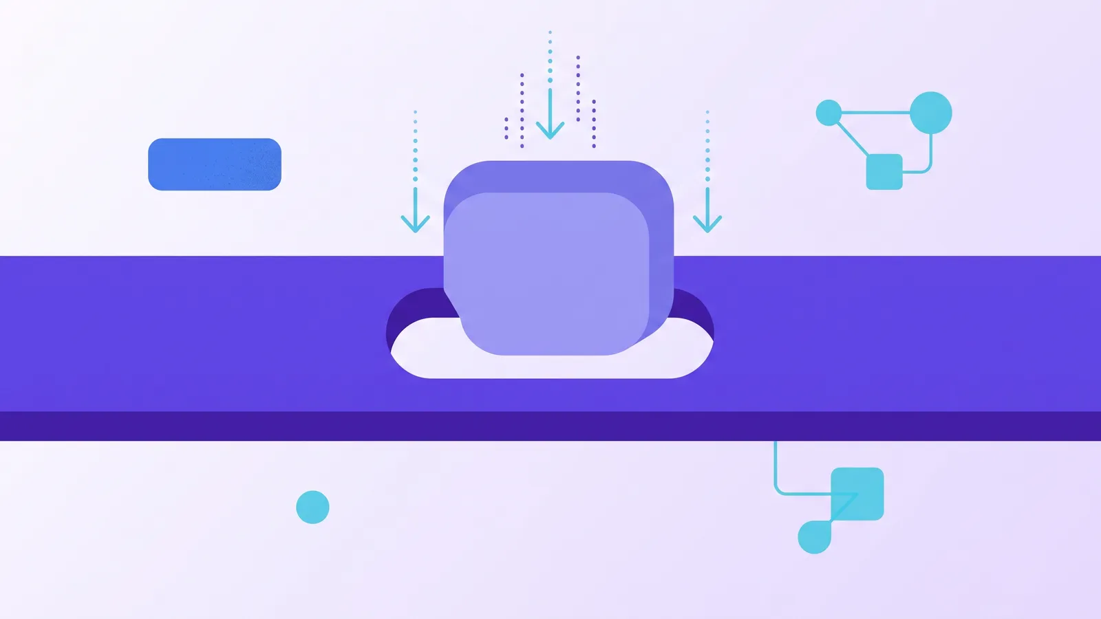 A rounded shape drops into an aperture cut to exactly its outline with edges aligning cleanly